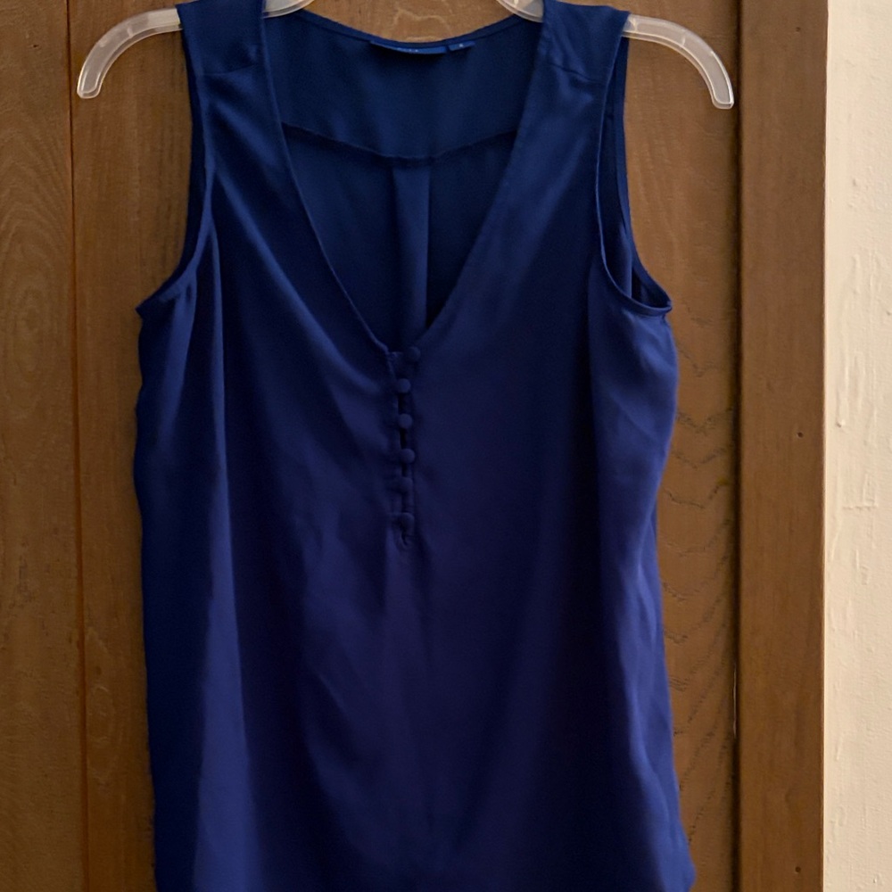 Apt. 9 Deep Blue Sleeveless V-Neck Button-Front Camisole